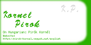 kornel pirok business card